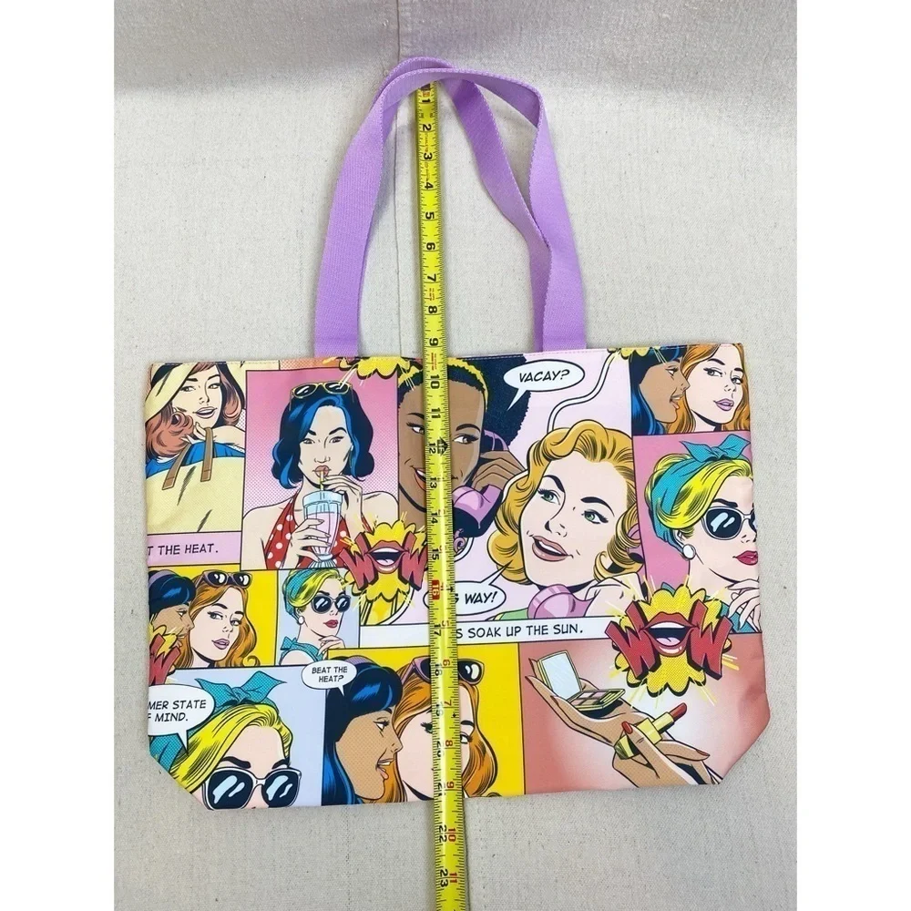 Estee Lauder comic strip beach tote